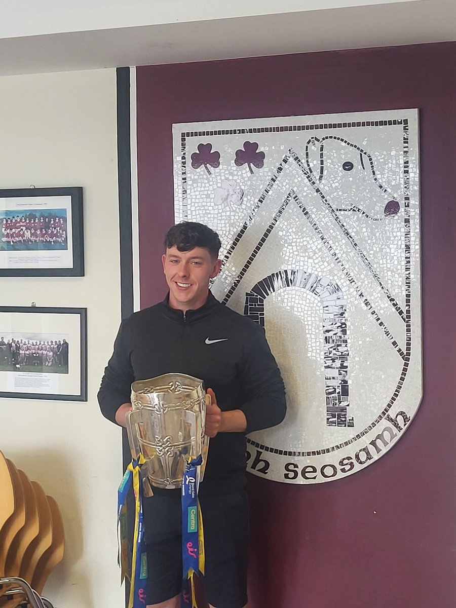 StJosephsDBGAA's tweet photo. Davy Conroy bringing the cup to the cul camp in gurteen today accompanied by Conor Leen https://t.co/6uRsT5J9tJ