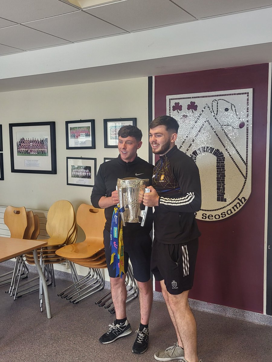 StJosephsDBGAA's tweet photo. Davy Conroy bringing the cup to the cul camp in gurteen today accompanied by Conor Leen https://t.co/6uRsT5J9tJ