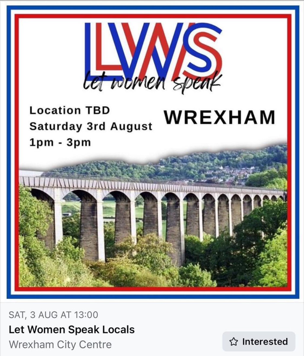 <a href="/natachakennedy/">Dr Natacha Kennedy</a> Counter protest next week at library field Wrexham. Please share this everyone.