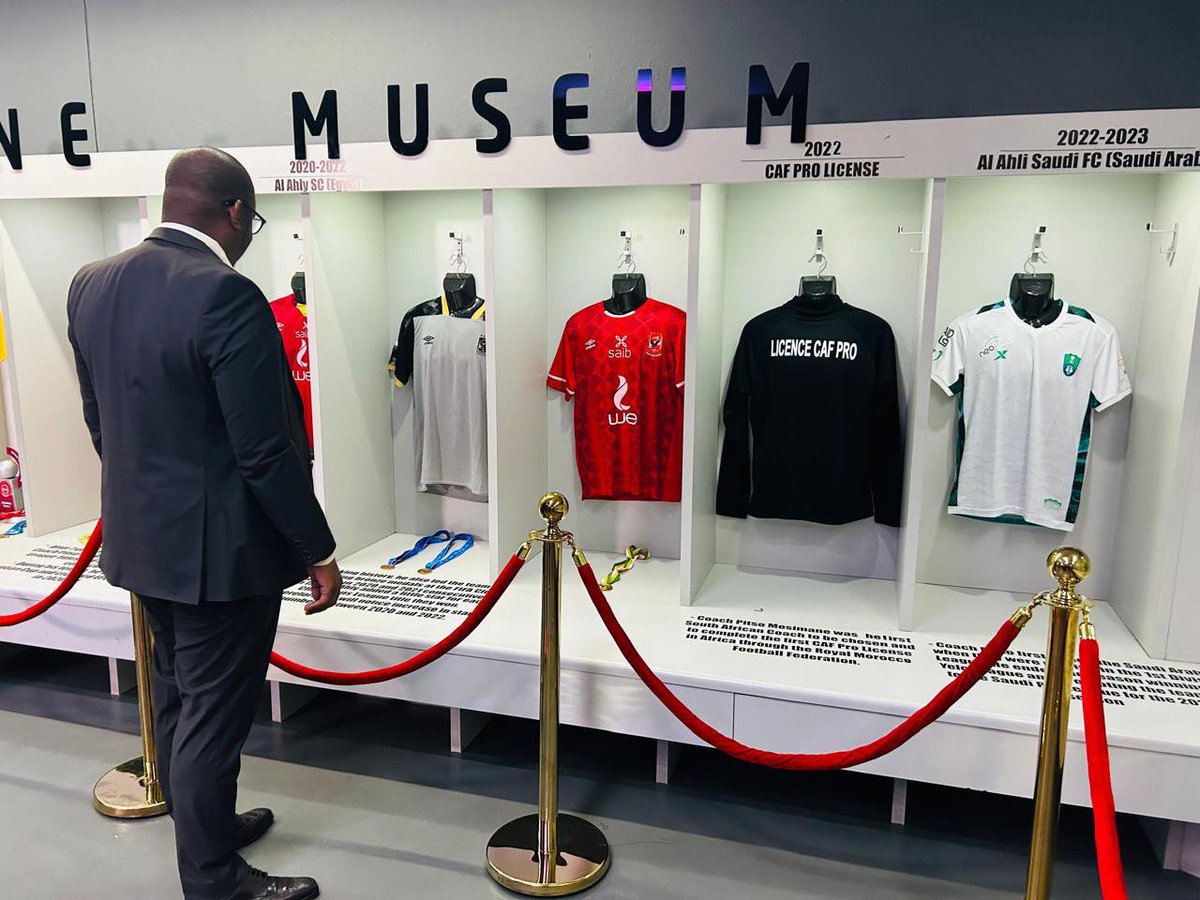 GautengANC's tweet photo. [IN PICTURES]: @GautengANC PEC member Cde @matomekopano attended the celebration of Dr. Pitso Mosimane’s (@TheRealPitso) honorary doctorate &amp; 60th birthday, and took a tour of the Pitso Mosimane Museum at FNB Stadium.

#LetsDoMoreTogether ⚫️🟢🟡 
#PitsoWeek https://t.co/6NHp5XLUN2