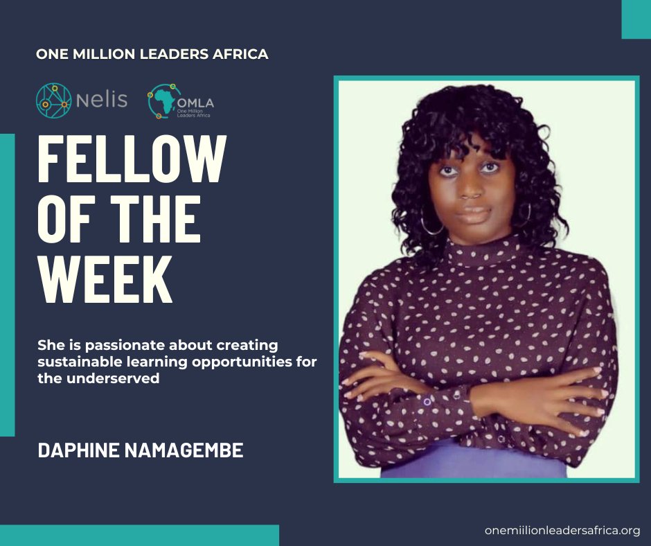 AMillionLeaders's tweet photo. OMLA FELLOW OF THE WEEK 😇@i_am_ndaphine

Daphine Namagembe holds a Bachelor’s Degree in Computer Science from Makerere University, Kampala. She is a software engineer by profession and a social entrepreneur who is passionate about making a difference in her community. https://t.co/u9bA6aPSl7