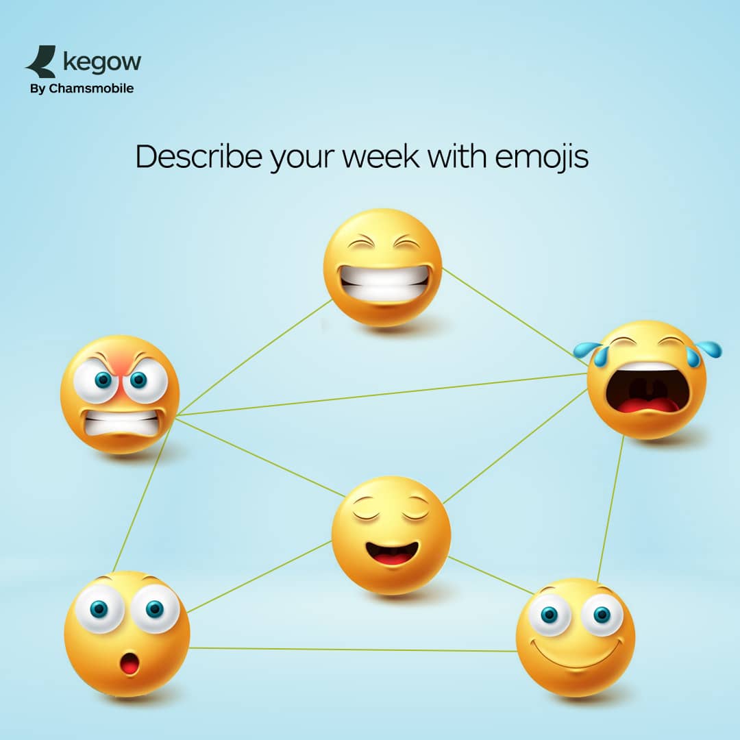 chamsmobile's tweet photo. Weekdays be like 😂😭🤯😊🤨
Can you sum up your week in five emojis? Let's go 👇🏾!
#emojiweek #weekrecap https://t.co/otoueCW6Jd