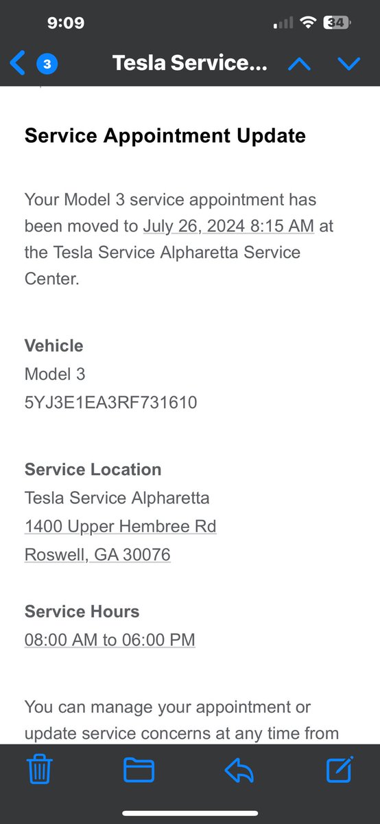 BrianFowler34's tweet photo. @elonmusk got a new model 3 in April. I showed up for my service appointment today and my appointment was canceled. I didn’t cancel it. I canceled my previous appointment bc they didn’t have a loaner. I’m going on 3 months dealing with loud squeaking noise from the back axle. https://t.co/0GUh9jgv8u