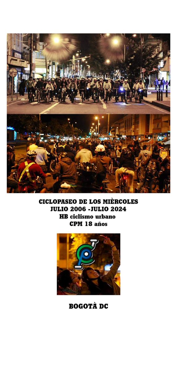 La esencia del Ciclopaseo de los Miércoles CPM sigue viva.