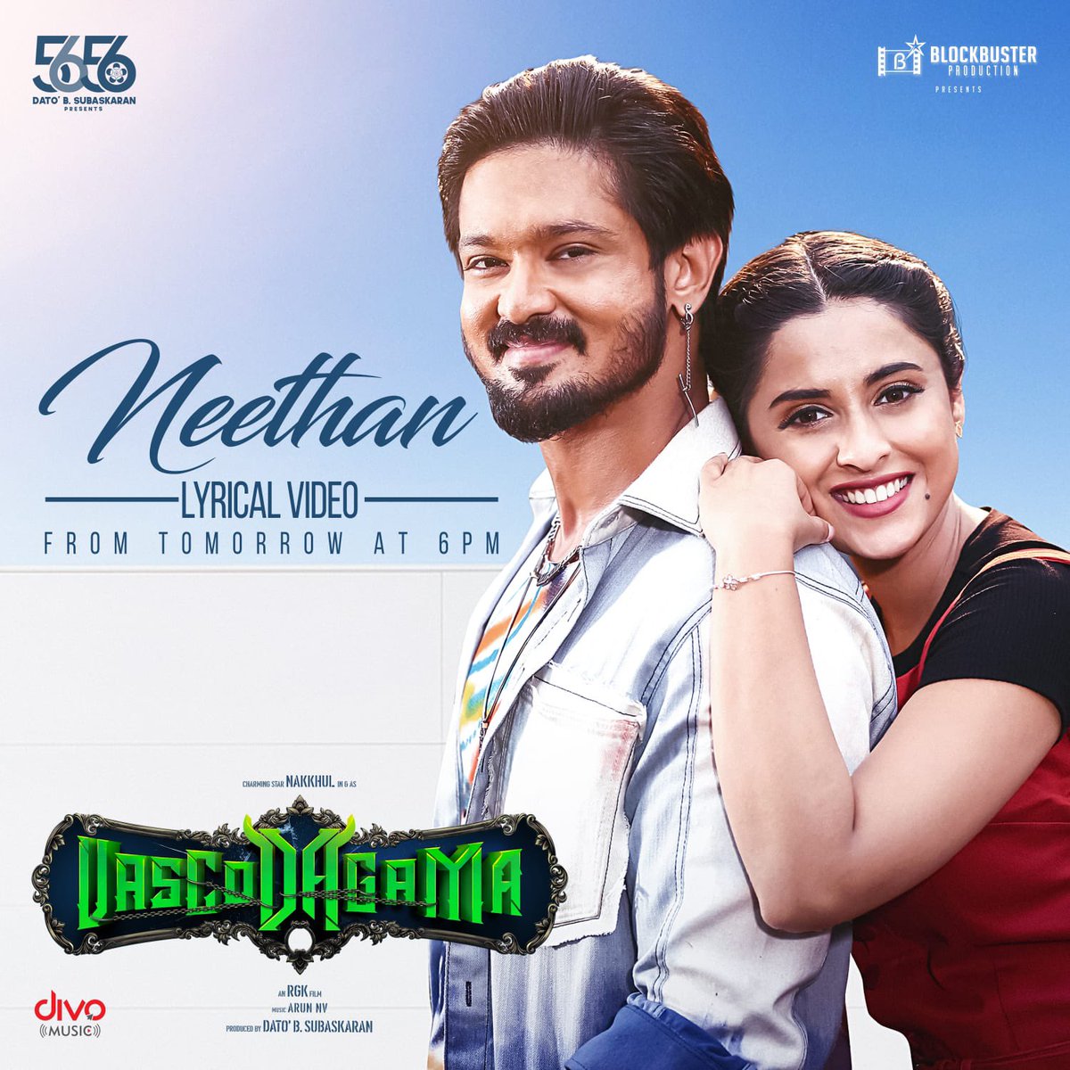 Nakkhul_Jaidev's tweet photo. Love your voice  @gvprakash bro 💐🥰#Neethan Lyric Video from #VascoDaGama will be Releasing Tomorrow 6 P.M

#VascoDaGamaFromAug2

A @_nvmusic musical 🎹

@Nakkhul_Jaidev @director_rgk
#ArthanaBinu  @5656Production  
 @Exepro_Gopinath @ActorYuvaraj @divomusicindia @PROSakthiSaran https://t.co/alexRKe6bu