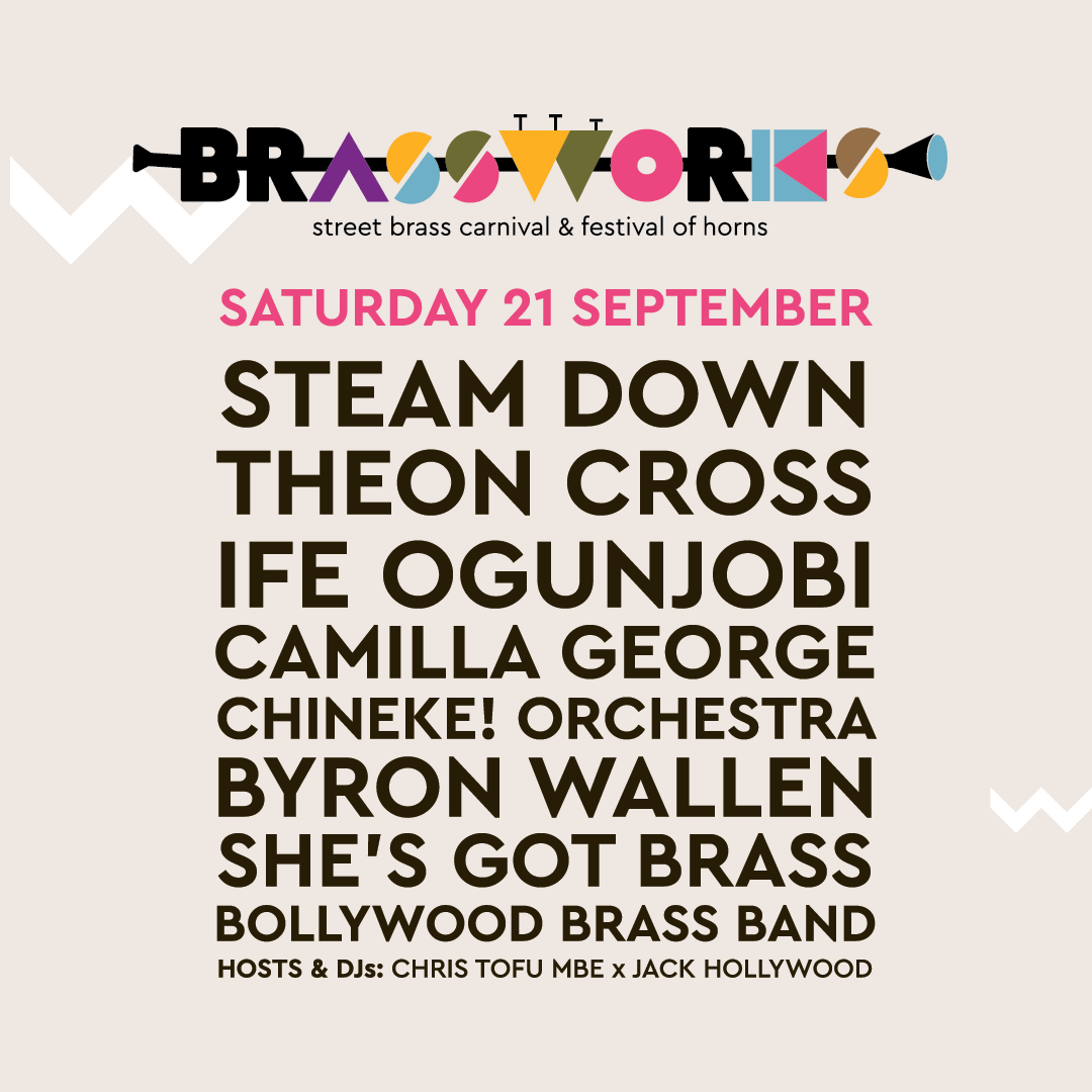 Woolwich Works (@woolwich_works) on Twitter photo 🚨 GIG ALERT!!! 🚨
Early Bird Tickets are now ON SALE for our brand new festival - BRASSWORKS! Sat 21 September
Featuring an amazing finale performance with <a href="/SteamDown_/">Steam Down</a> and <a href="/TheonCross/">Theon Cross</a>, plus more performers to be announced!
woolwich.works/events/brasswo… 🚨 GIG ALERT!!! 🚨
Early Bird Tickets are now ON SALE for our brand new festival - BRASSWORKS! Sat 21 September
Featuring an amazing finale performance with <a href="/SteamDown_/">Steam Down</a> and <a href="/TheonCross/">Theon Cross</a>, plus more performers to be announced!
woolwich.works/events/brasswo…