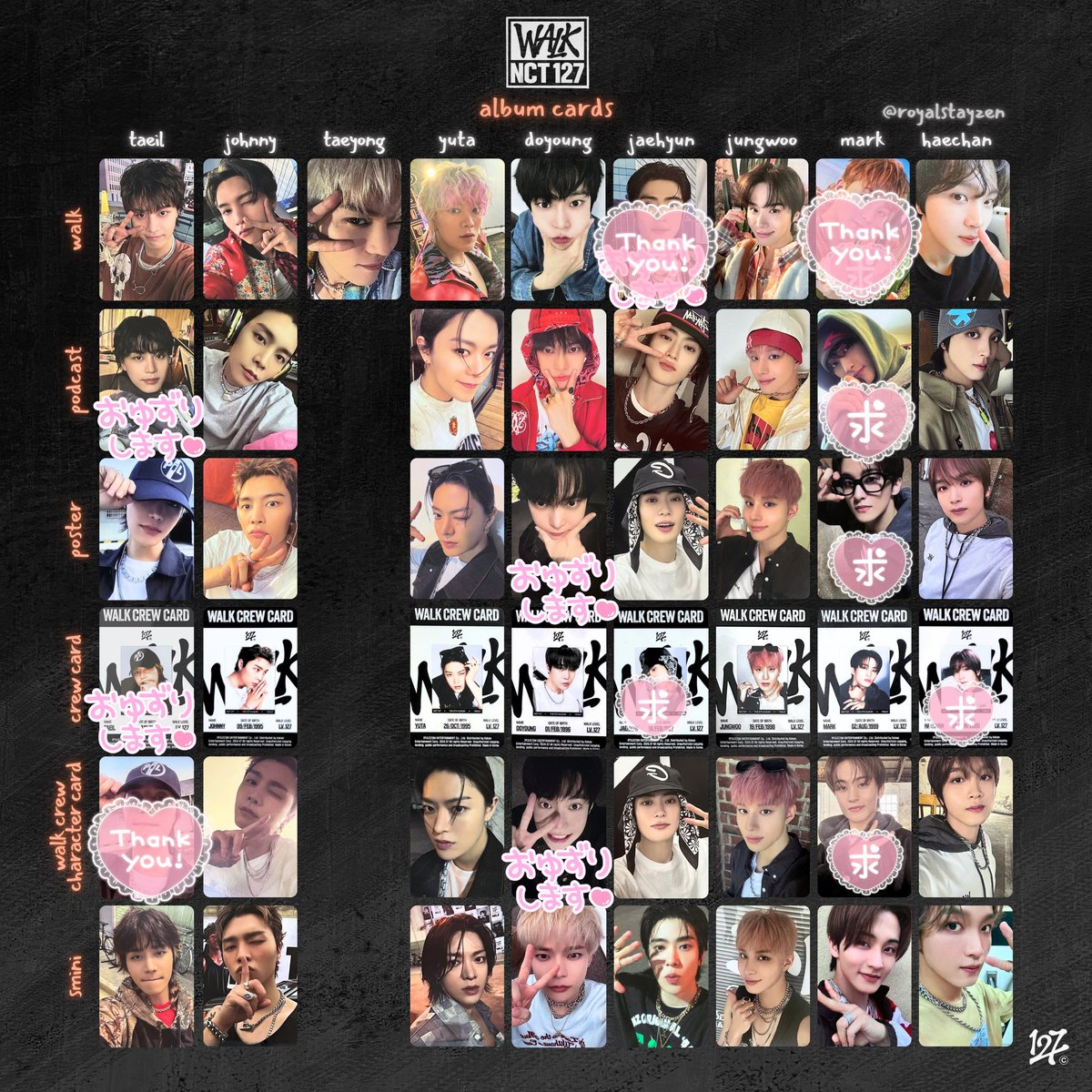NCT127 ラキドロ マーク トレカ POPUP ポップアップ