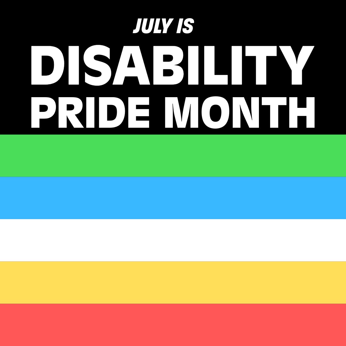 riccforg's tweet photo. July is National Disability Pride Month, a time to celebrate the diverse abilities and talents of individuals with disabilities. 

The RI Coalition for Children and Families honors the anniversary of the Americans with Disabilities Act. #DisabilityPrideMonth #ADA32 https://t.co/vR3lRwbPfL