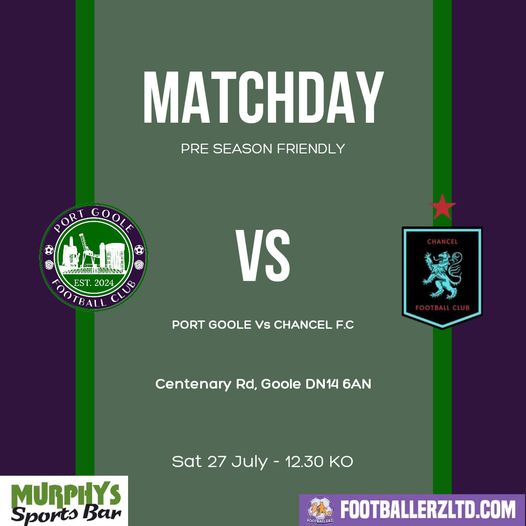 PortGooleFC's tweet photo. Next Match:

The Lads take on Chancel FC at home on the 27th July!

Come down and support the boys! https://t.co/mJuaHSqh8l