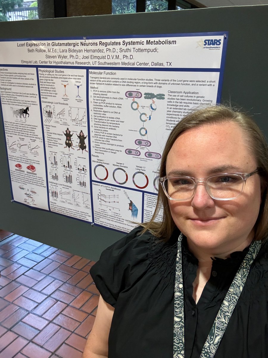 Poster presentation day! Excited to share the research I’ve working on this summer! <a href="/utswstars/">UTSW STARS Program</a>