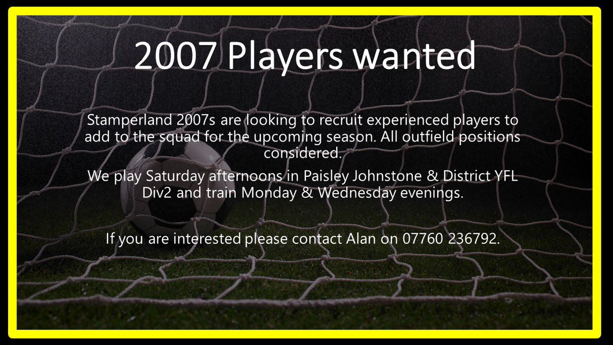 Stamperland FC (@stamperlandfc1) on Twitter photo 