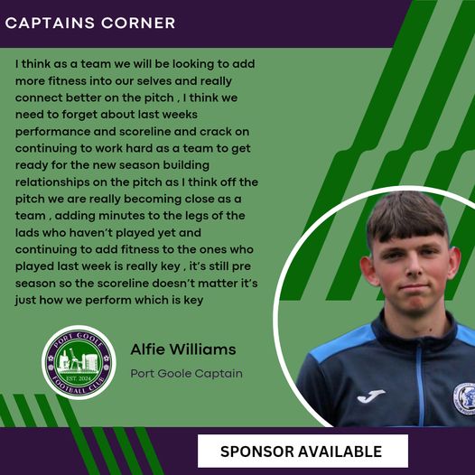 PortGooleFC's tweet photo. Hear Captain Alfie Williams Thoughts ahead of the game vs Chancel FC ! https://t.co/8e0l6J1eLA