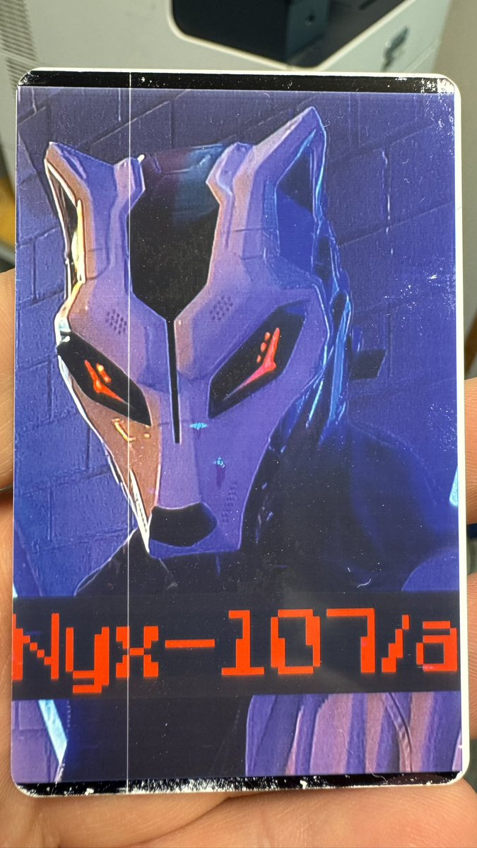 Tested the old card printer at work today. The print quality was so bad the result turned out really cool. XD