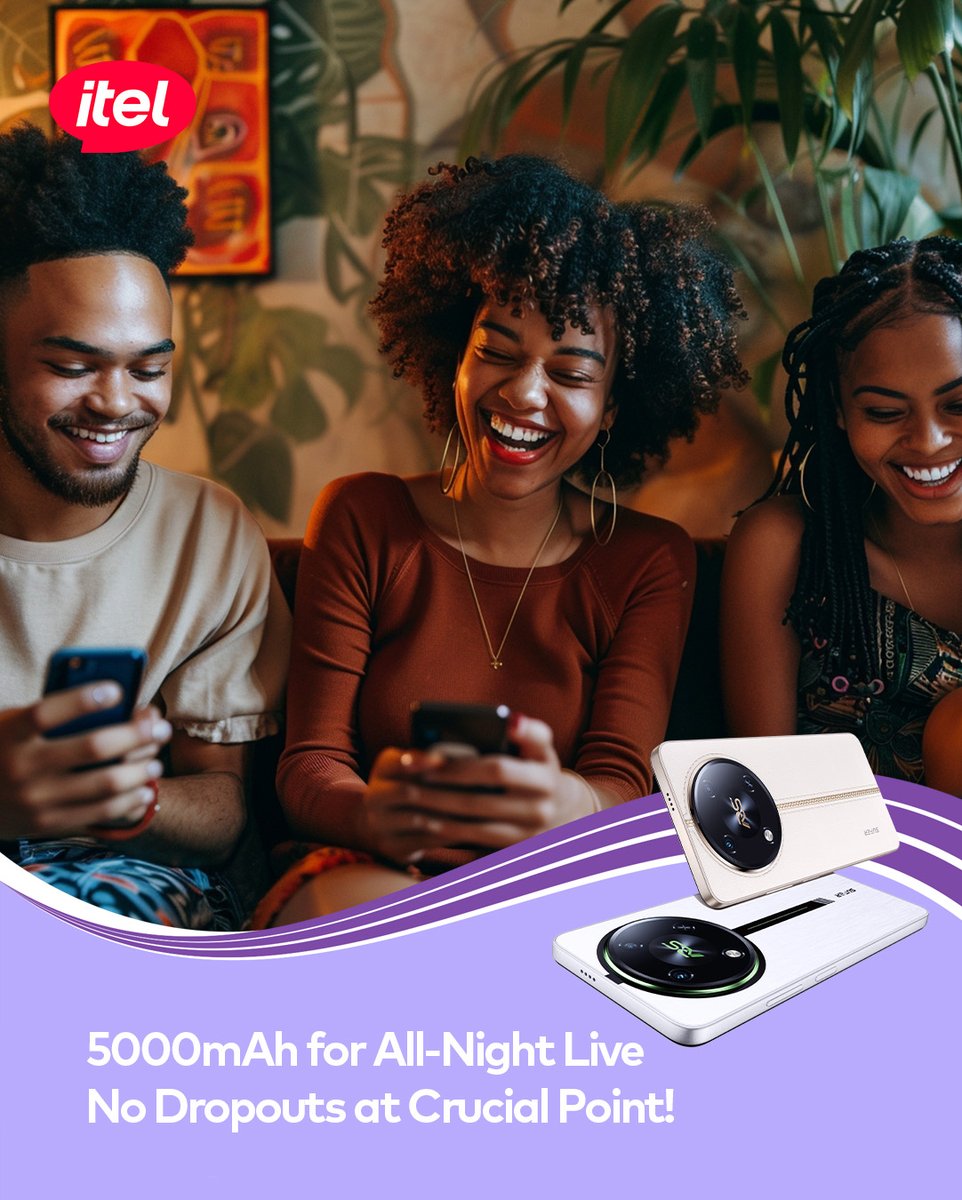 iteluganda's tweet image. 🔋 With a durable 5000mAh battery, enjoy hours of live sports streaming without missing any pivotal moments. Stay powered up and catch every highlight of the global games! 📱🏆

#LongLastingBattery
#itelRS4
#GlobalGames