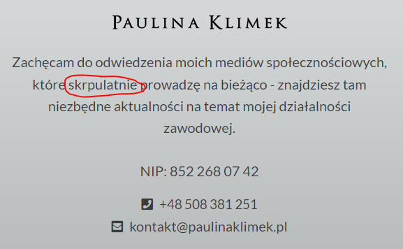 keslemore's tweet photo. @klimekone Paulina:
Nie wiem, czy to chwyt odnośnie bycia skrupulatnym, ale jeśli tak to całkiem nieźle. :) https://t.co/t8B7sRQ43D