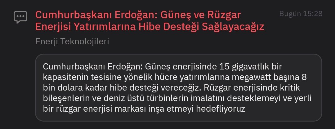 ErdemYA58's tweet photo. Megawatt başına 8 bin dolara kadar hibe desteği 

#smrtg #ekos #alfas #yeotk #kontr #uluse #cwene #magen #cates #gesan #eupwr #taten #izen #akenr #huner #miatk https://t.co/eayCkbmXyF