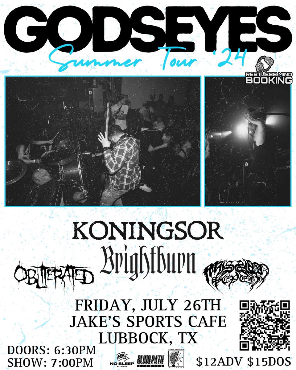 TONIGHT! We’re hitting Lubbock , Texas alongside our good friends in <a href="/koningsormusic/">KONINGSOR</a> and so many other great bands! Make sure to get to <a href="/jakesbackroom/">Jakes Backroom</a> early to catch everyone’s set, so you don’t miss any of the action!

Stop by our merch table for the new gear!

📸: @tis_thebabe