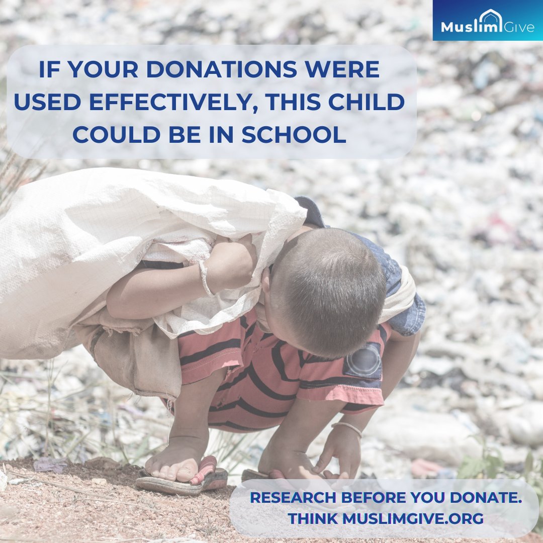 This boy should be in #school , not picking litter. 
Sadly, some charities divert a large chunk of your donations to overhead costs.Want to know if your chosen #charity truly makes a difference? #Comment &amp; Muslimgive.org 
#DonateSmart #MuslimGive #MakeADifference #Zakat