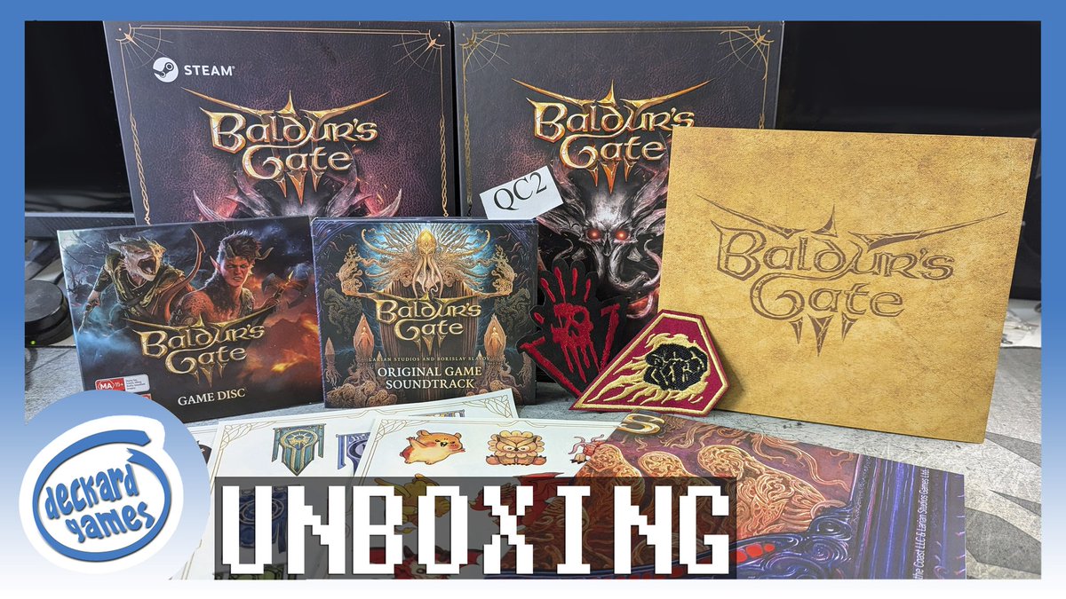 Back from vacation and keeping it simple. Today we're going to unbox my latest purchase: Baldur's Gate 3 - Deluxe Edition. Big boxes. It's fantastic!

youtu.be/rfpnPMgigG4
.
.
#DeckardGames #gamingsetup #gamingpc #gaminglife  #baldursgate #baldursgate3 #unboxing #unboxings