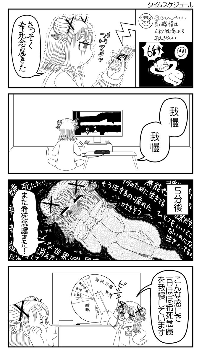 4コマ「タイムスケジュール」
#社不ちゃん #社不 #漫画が読めるハッシュタグ
