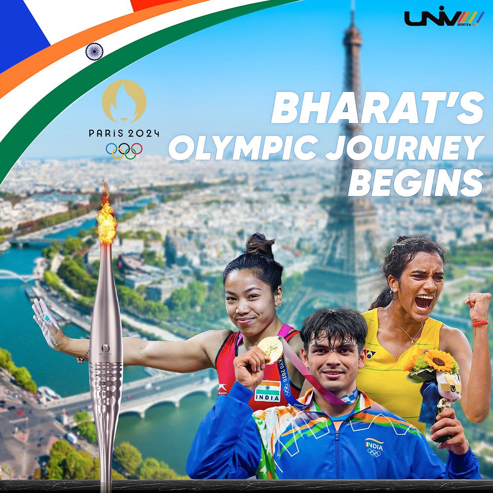 🌟 Wishing our incredible Indian contingent all the very best as they embark on their journey at the Paris Olympics 2024! 🇮🇳✨ 

Your dedication, hard work, and passion inspire us all. Let's go for gold and make India proud! 💪🏅 

#Cheer4Bharat #Paris2024 #Olympics #ChakDeIndia