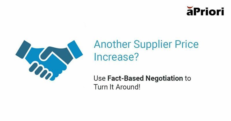 aPriori_Inc's tweet image. Conducting negotiations based on facts reduces costs effectively when sourcing components. Use aPriori&apos;s digital #manufacturing simulation software to engage in #factbased supplier negotiations and capture significant savings on products successfully. Discover more:…