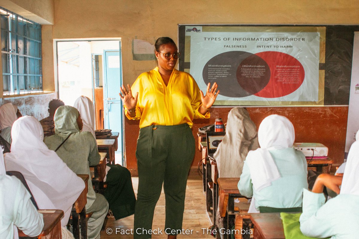 Fact Check Center - The Gambia (@factcheck_gm) on Twitter photo We trained high school students at Soma Upper and Senior Secondary School on Media and Information Literacy as part of our "Disarming Disinformation" project, supported by <a href="/ICFJ/">International Center for Journalists</a>.
We continue to combat the spread of disinformation across the Gambia.
#FactsMatter
#StopFakeNews We trained high school students at Soma Upper and Senior Secondary School on Media and Information Literacy as part of our "Disarming Disinformation" project, supported by <a href="/ICFJ/">International Center for Journalists</a>.
We continue to combat the spread of disinformation across the Gambia.
#FactsMatter
#StopFakeNews