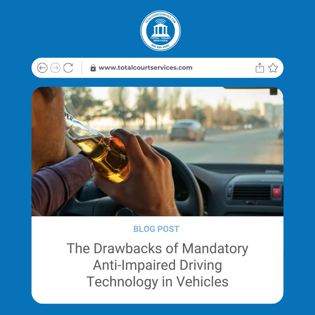 total_court's tweet image. The recent NHTSA proposal to mandate anti-drunk-driving technology in all new vehicles sold in 
America has sparked an important debate. 🚗

 #securemonitoring #criminaljusticetech #digitalsafety #smartjustice #lawenforcementtechnology #alcoholtesting #securetech #blogpost