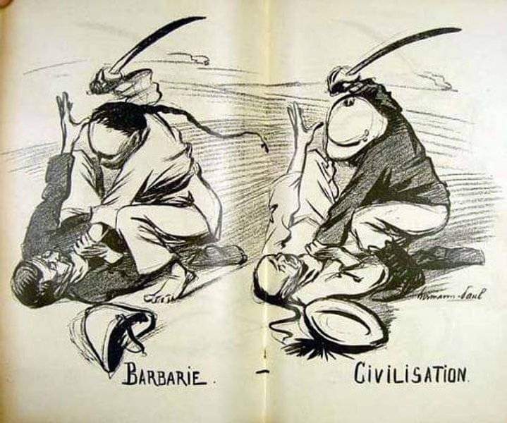 Gritty20202's tweet photo. Sharing this anti-imperialist poster from 1899 because only the faces and uniforms have changed https://t.co/RBoEsjmufo
