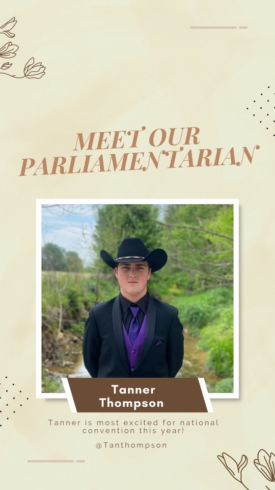 Meet Tanner! Our 2024-25 PARLIAMENTARIAN!