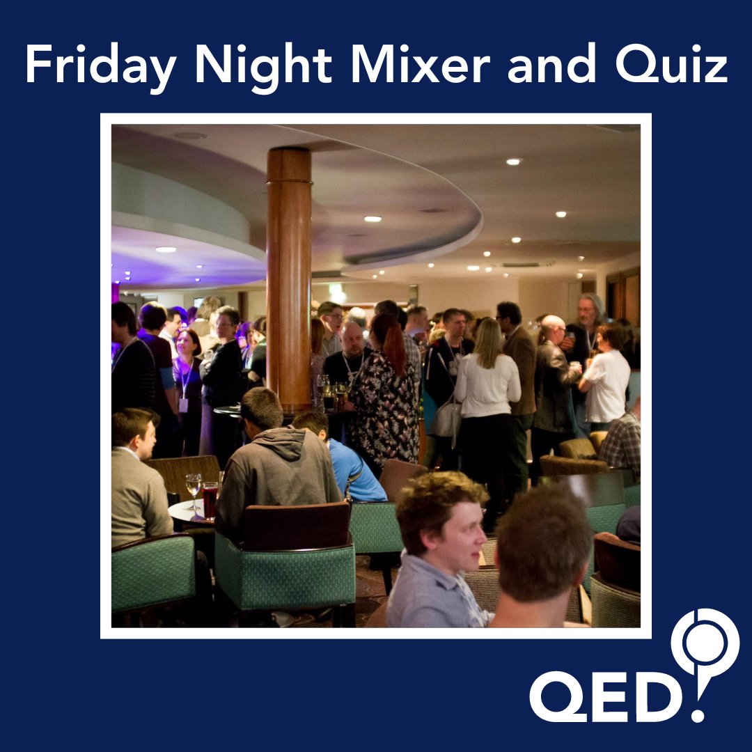 While QED doesn't officially start until 9am on Saturday morning, there are all sorts of FREE things happening on the Friday including our mixer and quiz!

The quiz is super popular so make sure you register your interest using the link on our webpage.

qedcon.org/updates/2024/f…