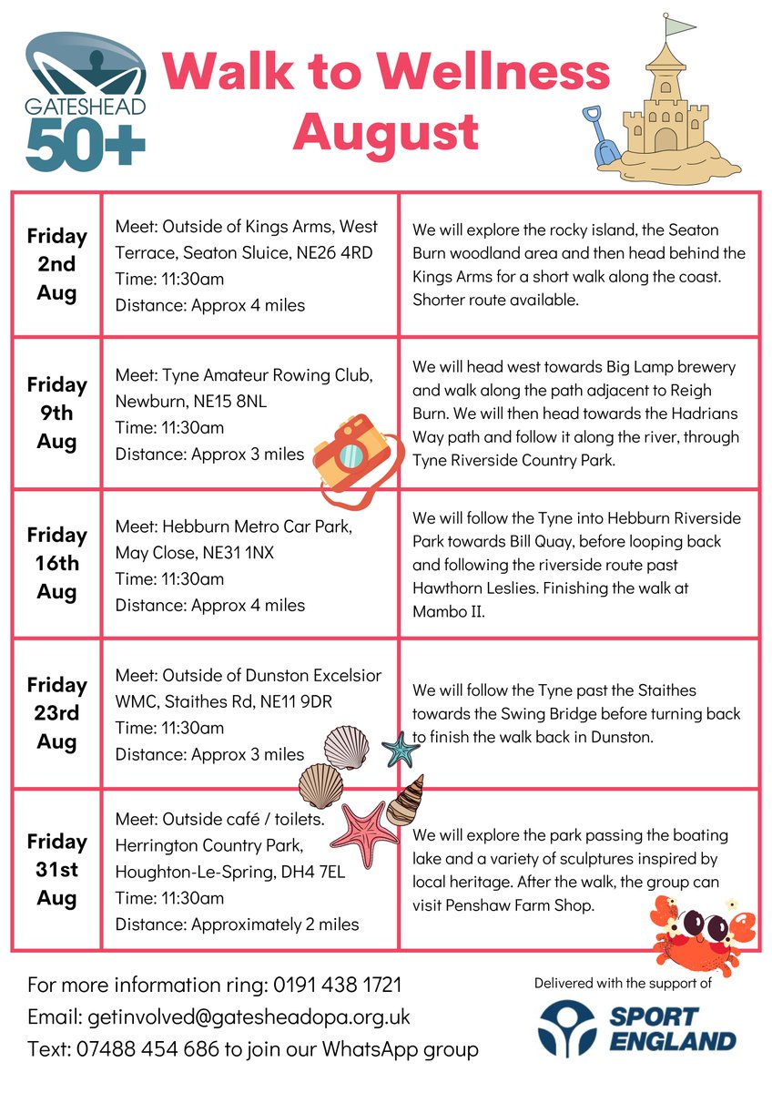 Our August calendars are now available! (Printed copies available at our Deckham hub.) 😀
Deckham calendar: gatesheadopa.org.uk/whats-on/deckh…
Walk to wellness schedule: gatesheadopa.org.uk/whats-on/walk-…
Gateshead-wide activities guide: gatesheadopa.org.uk/whats-on/gates…