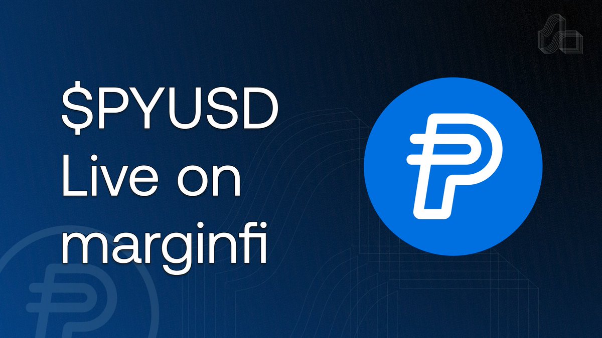 $PYUSD is now live on marginfi

Depositors will receive additional $PYUSD rewards and 3x points on deposits

Initial caps are set at $10M deposits and $1M borrows and will grow with liquidity
