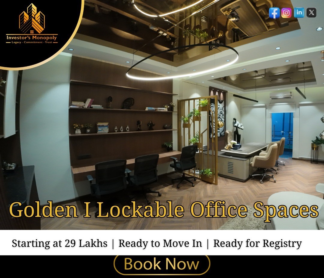 Inv_monopoly's tweet photo. Golden I Lockable Office Spaces!

Discover Golden I Lockable Office Spaces starting from ₹29 lakhs. Secure your space in a prime location with top-notch amenities. Make your move today, your ideal workspace awaits. ! 

Contact Mr. Manish Tomar at (+91)9711465938 for more details https://t.co/8OSBG6tgP8