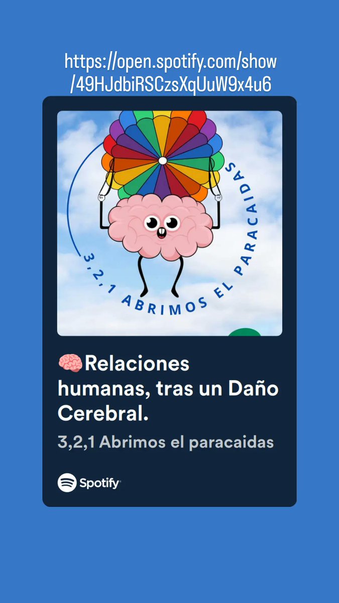 Hoy publicamos el 2° episodio de nuestro Canal PodCast '3,2,1 Abrimos el Paracaídas' va sobre las Relaciones  Humanas después de un DCA. ESCÚCHALO! TE GUSTARÁ!
open.spotify.com/episode/4MKynF…
