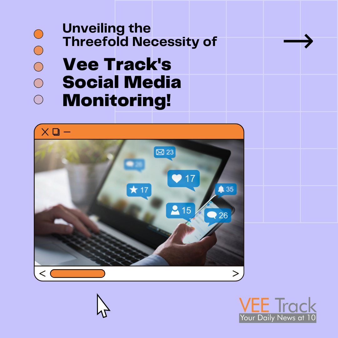 VeeTrack's tweet image. Discover the power of Vee Track's #SocialMediaMonitoring! Understand its threefold necessity, optimizing consumer sentiments, deciphering #competitorstrategies, and nurturing authentic bonds with customers. 

#CompetitorAnalysis #BusinessGrowth #DigitalMarketing #BrandStrategy