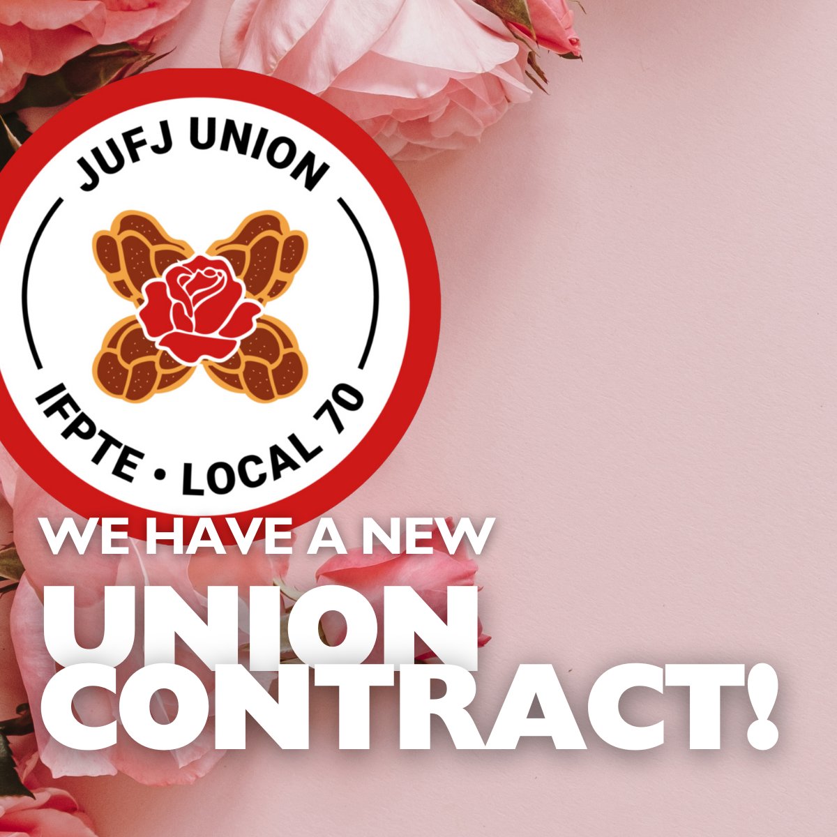 Shabbat Shalom!
JUFJ staff ratified our 2nd union contract earlier this month! Thanks to everyone who participated in bargaining &amp; to <a href="/NonprofitUnion/">NPEU</a> for support.

Most of us will see you next week, but JUFJ’s Montgomery County team will be taking a much-needed break until 8/12.