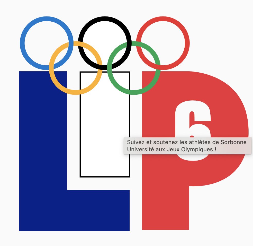 En cette journée d'ouverture des JO de #Paris2024, le <a href="/LIP6_lab/">LIP6</a> souhaite bonne chance à tous les athlètes ! 
- avec une pensée spéciale pour les 14 étudiants et alumni de <a href="/Sorbonne_Univ_/">Sorbonne Université</a> sélectionnés pour l'aventure olympique🏅💪🎉

➡️ sorbonne-universite.fr/actualites/jo-…