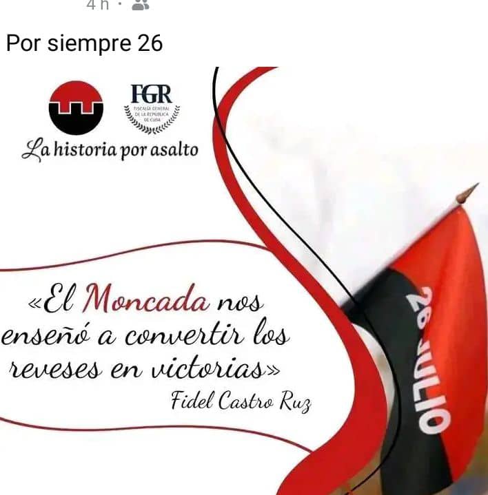 La Revolución cubana, corona y garantía de nuestra América. La amará un continente”.#LaHistoriaPorAsalto #71Moncada #CubaPorLaVida 
<a href="/CubaMir_Ven/">Brigada Médica Cubana Estado Miranda</a> <a href="/CSoapire/">CDI Soapire</a> <a href="/cdi_mama/">CDI Mama Pancha. Miranda</a> <a href="/DrYusleivy/">Dr. Yusleivy Martínez</a> <a href="/cdi_charallave/">cdi_charallave</a> <a href="/FernandoSB1974/">Fernando Santiesteban</a> <a href="/Manguito7cdi/">Manguito Siete</a>