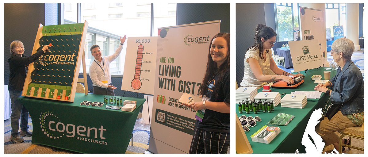 Liferaftgroup's tweet photo. We are so grateful to @CogentBio  for their amazing support during #LifeFest24. Thanks to their Patient Advocacy Team, Dena Westphalen, PharmD, &amp; a quirky Plinko game, our community had a blast &amp; helped raise an incredible $5,000 gift to support research &amp; education. https://t.co/7tZihrKZwL