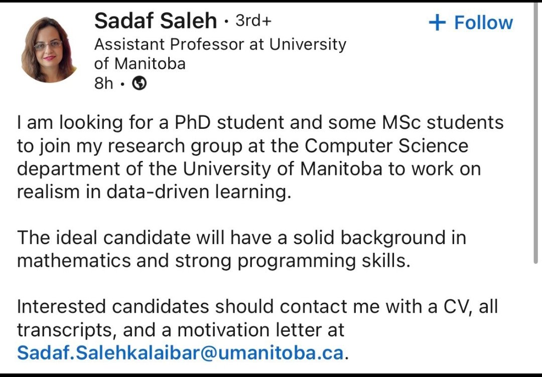 jm_PhD's tweet image. Masters and PhD opportunities, University of Manitoba.
#PhDcomputerscience 
#ScholarshipsCanada 
#studycanada 
#MscComputer 
#Masters