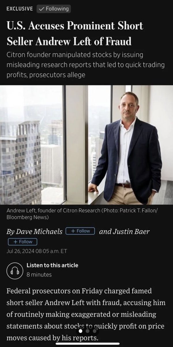 May I present: Andrew Left, from <a href="/CitronResearch/">Citron Research</a>.

I hope everything gets taken from him and he'll be left without a day to enjoy.