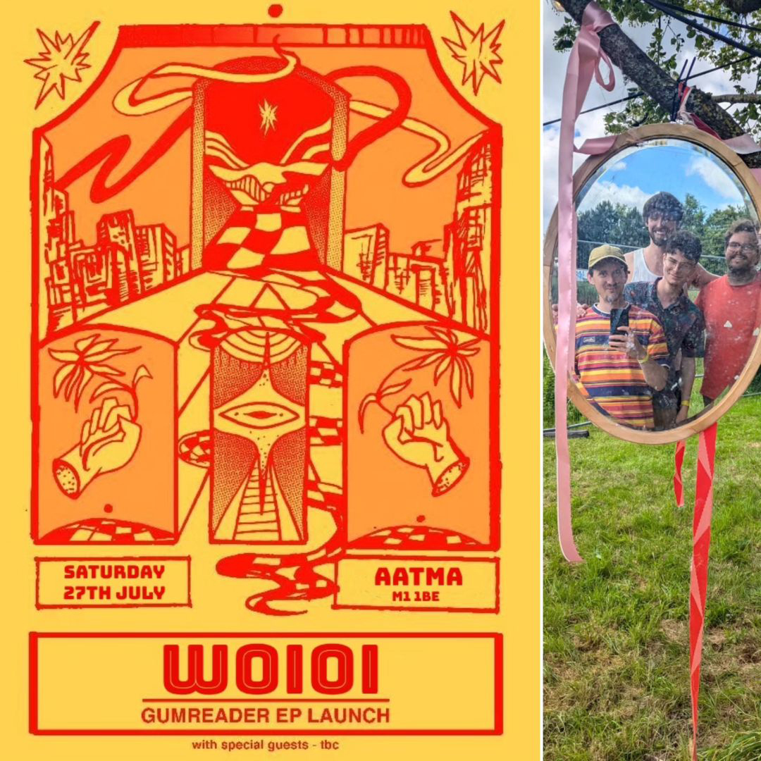Tomorrow night, Woioi celebrate the launch of their first EP, Gumreader.
Also performing will be Motormouf and Deafhaüs.
Tickets skiddle.com/whats-on/Manch…
#cosmic #groove #livemusicmanchester #psychedelic