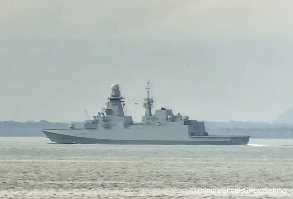 WarshipCam's tweet photo. Italian Navy Bergamini-class (FREMM) anti-submarine frigate ITS Carabiniere (F 593) leaving Norfolk, Virginia - July 26, 2024 #itscarabiniere #f593

SRC: YT- ThimbleShoalsShipwatching https://t.co/jGcRV3t5or