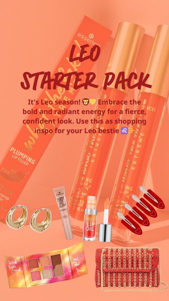 essence makeup (@essencemakeup) on Twitter photo It’s LEO season ♌️🦁. 
Some essence LEO essentials🙌
Tag your LEO bestie!
#leoszn #essence #makeup It’s LEO season ♌️🦁. 
Some essence LEO essentials🙌
Tag your LEO bestie!
#leoszn #essence #makeup