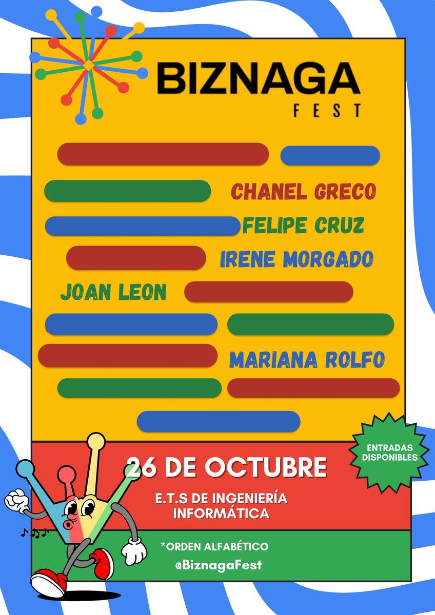 🥳¡¡TATATACHAAAAN EL CARTEL DEL BIZANGA FEST!!🥳

Y esto es solo el principio🙌🙌🙌

No te pierdas nuestras redes sociales estas semanas porque se vienen muchas más noticias💃💃

☀️¡CONSIGUE TU ENTRADA CON EL DESCUENTO SUMMER ANTES DE QUE ACABE!☀️