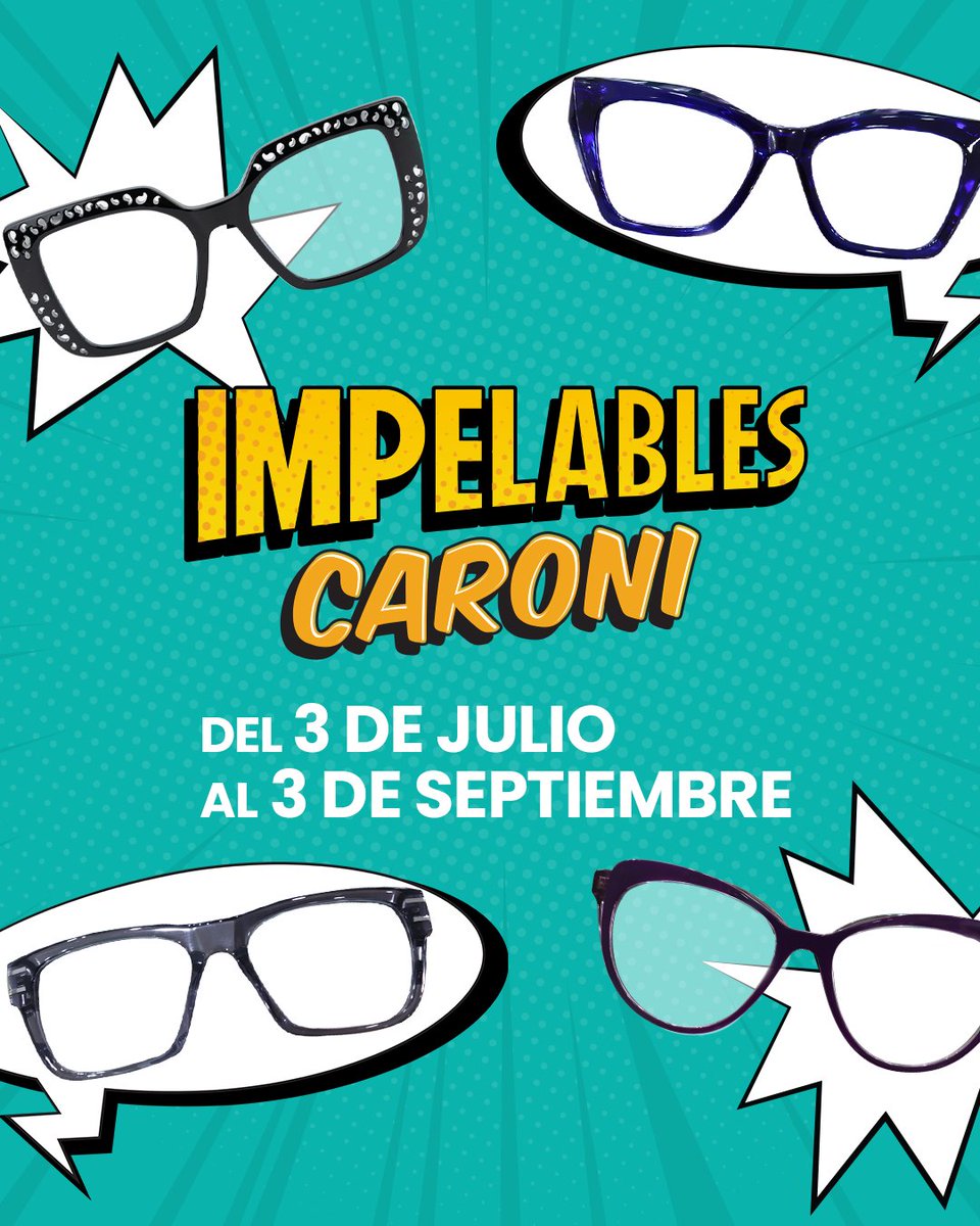 ¡No esperes más! Montura + Cristales VS desde $20 ¡Ven a #Caroni y encuentra tu estilo!