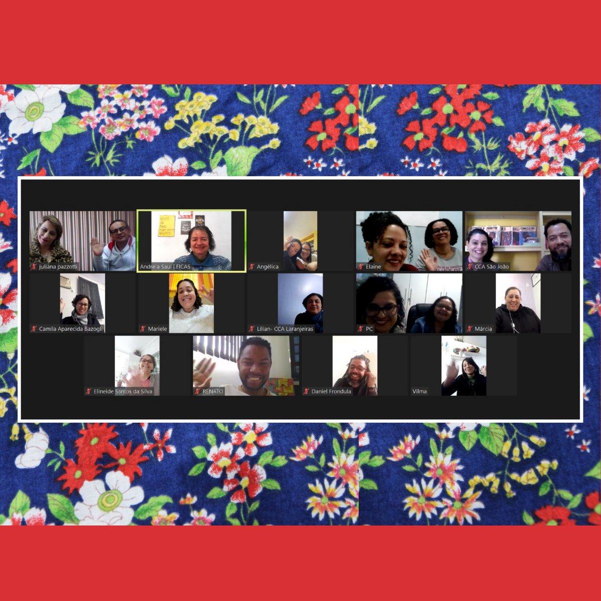 FICAS_SP's tweet photo. Quarta-feira foi dia de encontro virtual do novo programa do FICAS com a turma da Ação Comunitária Paroquial do Jardim Colonial, encerrando o tema "Crenças" iniciado na estreia da formação. O programa tem como foco o fortalecimento das pessoas e da instituição. https://t.co/ZUDEQLVZuU