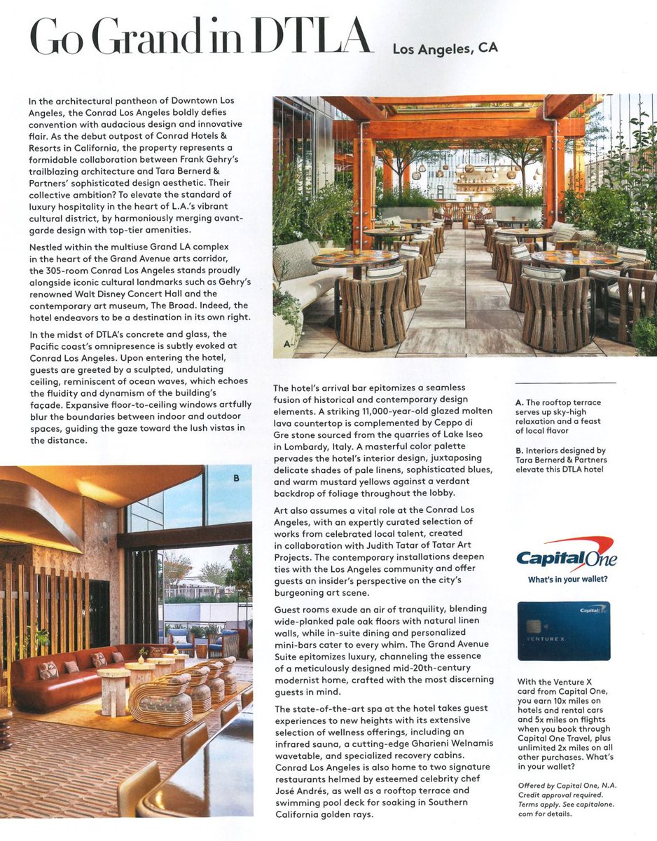 BernerdTara's tweet photo. "In the architectural pantheon of Downtown Los Angeles, the Conrad Los Angeles boldly defies convention with audacious design and innovative flair... the property represents a formidable collaboration between Frank Gehry's trailblazing architecture and Tara Bernerd &amp; Partners" https://t.co/GSCxyubtPY