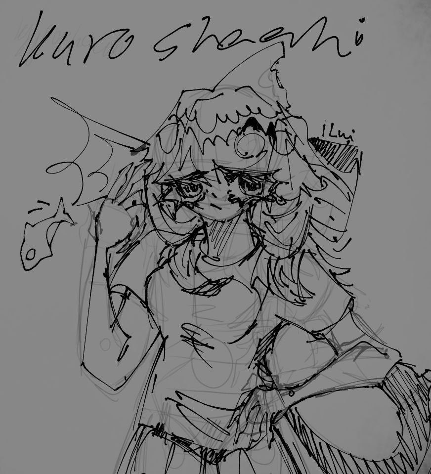 kyomiciio's tweet photo. kuro says hello to you all!
(i love her smmmm) 
#originalcharacter #art #orcaoc #orca #ocart  #ilustracion #digital_art #traditionalart https://t.co/nZ1QPjquRY